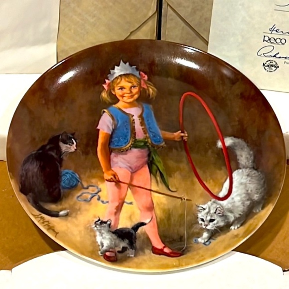 Vintage Reco Fine China Plate “Maggie the Animal Trainer” McClelland Home Decor